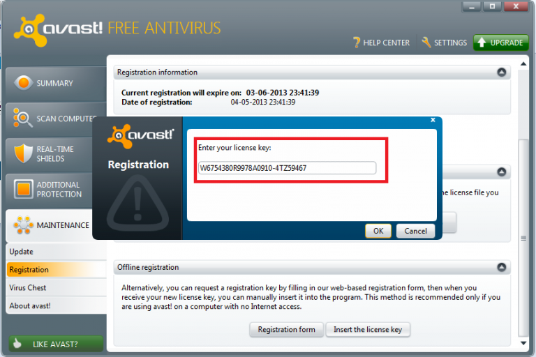 avast internet security activation code till 2038