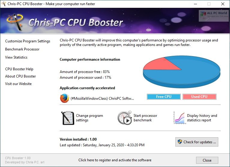 Chris-PC RAM Booster 7.07.19 download the new version for windows