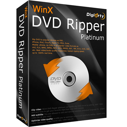WinX DVD Ripper Platinum 19.3 Crack + Serial Key